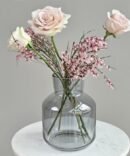 Smoked Glass Vase 8 inch